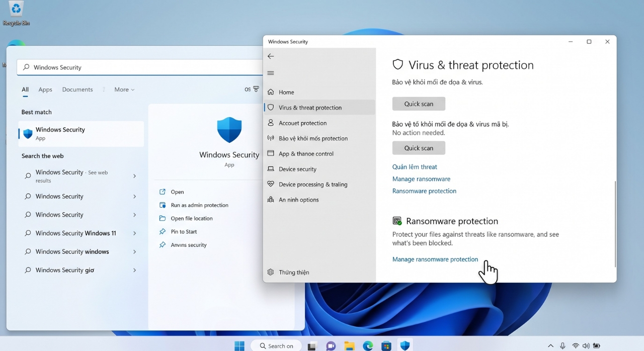 Hướng Dẫn Bật Bảo Mật Chống Mã Độc Ransomware Protection Trên Windows 11 6