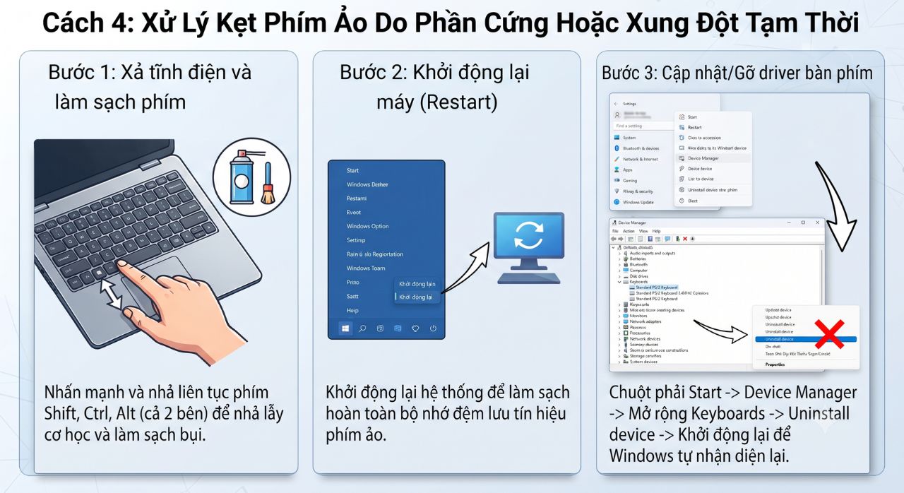 Hướng Dẫn Sửa Lỗi Kẹt Phím Ảo (Shift, Ctrl, Alt) Và Tắt Sticky Keys Trên Windows 11 8