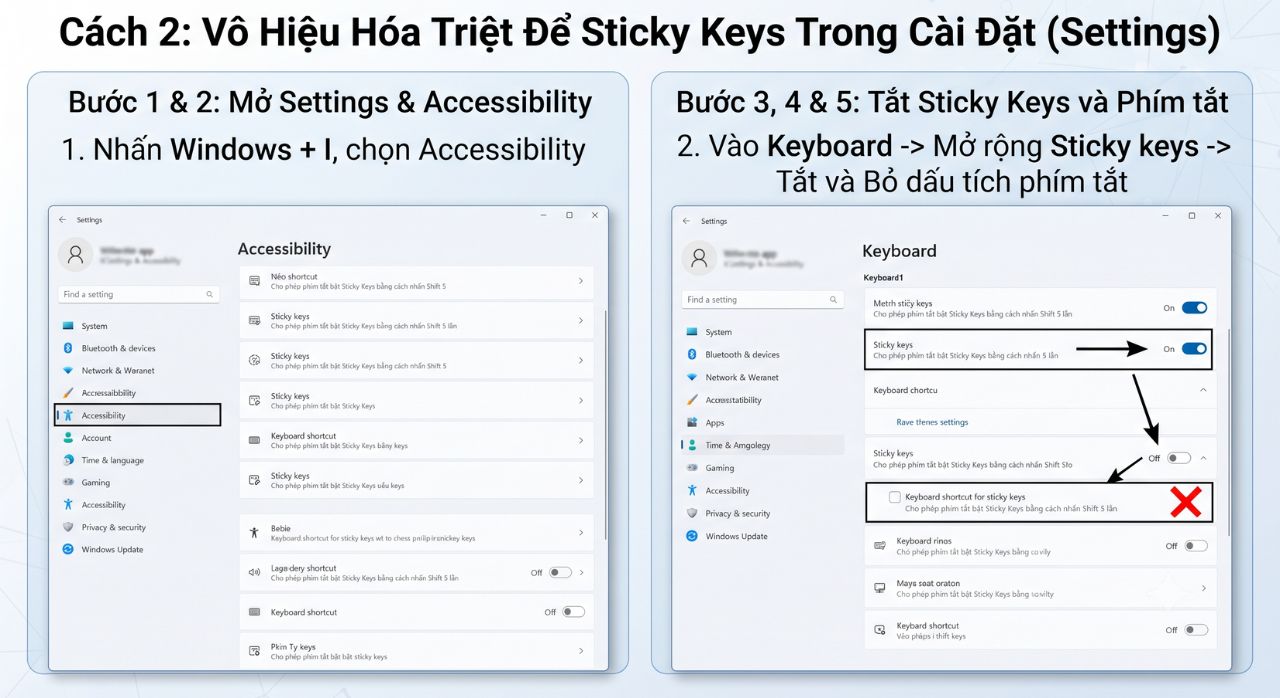 Hướng Dẫn Sửa Lỗi Kẹt Phím Ảo (Shift, Ctrl, Alt) Và Tắt Sticky Keys Trên Windows 11 6