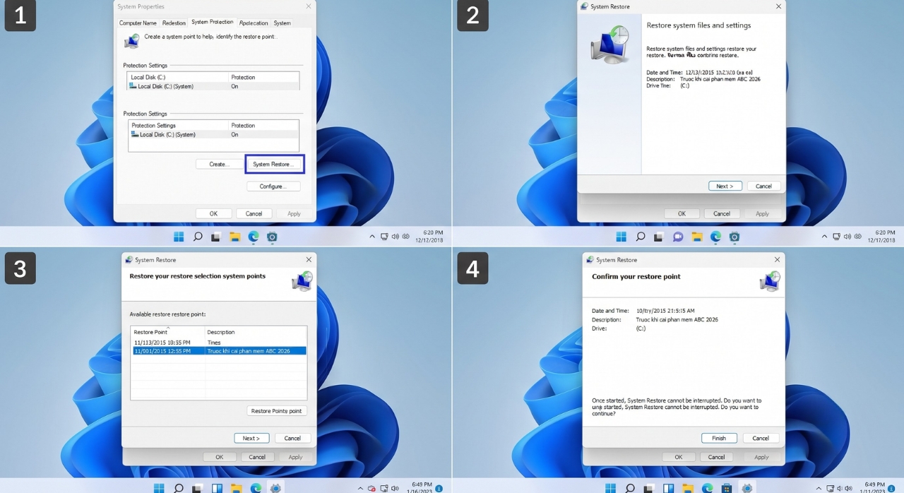 Hướng Dẫn Tạo Điểm Khôi Phục Hệ Thống (System Restore Point) Trên Windows 11 6
