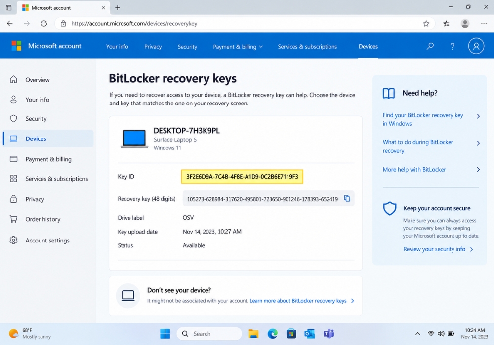 Mất mật khẩu BitLocker Win 11 lấy lại như thế nào? Hướng dẫn khôi phục an toàn 6