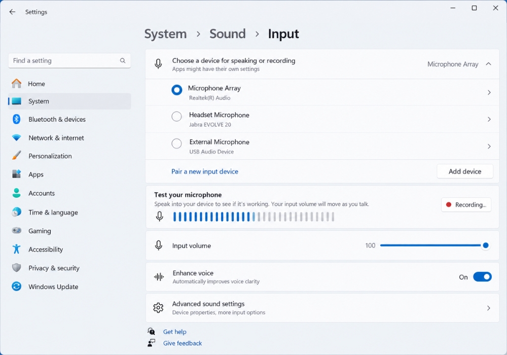Micro bị nhỏ tiếng, rè vè vè trên Windows 11 sửa sao? Cách khắc phục hiệu quả 5 Micro bị nhỏ tiếng, rè vè vè trên Windows 11 sửa sao? Cách khắc phục hiệu quả 5