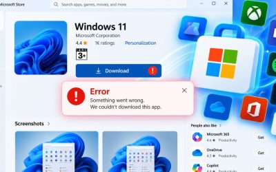 Microsoft Store báo Error không tải được app Windows 11