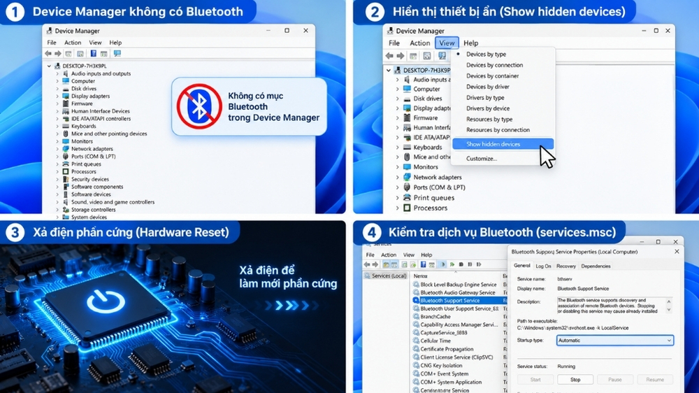 Sửa Lỗi Mất Bluetooth Trên Windows 11 Trong Device Manager