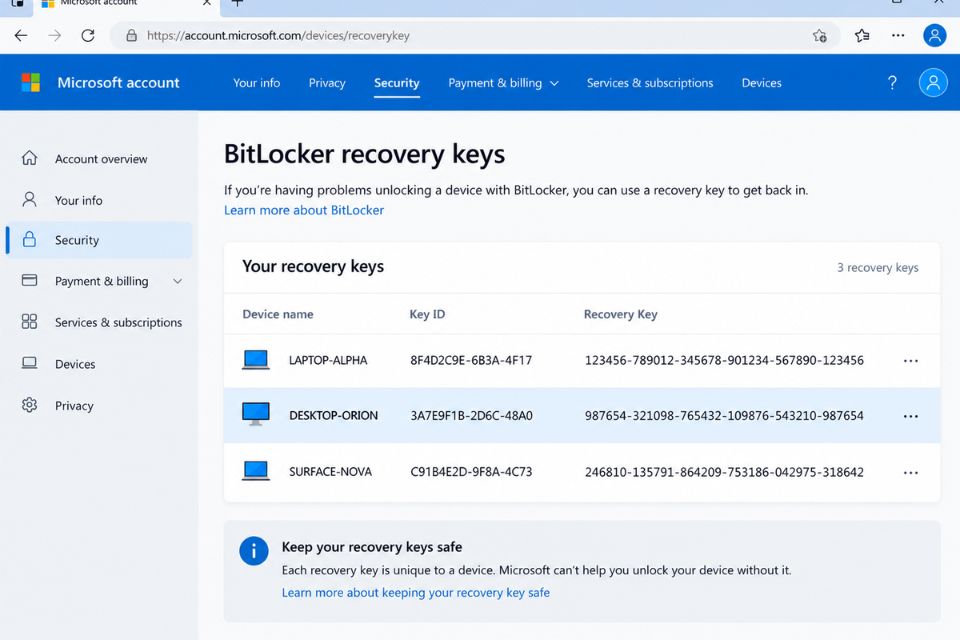 Sửa lỗi Windows 11 bắt nhập Recovery Key BitLocker khi khởi động 8