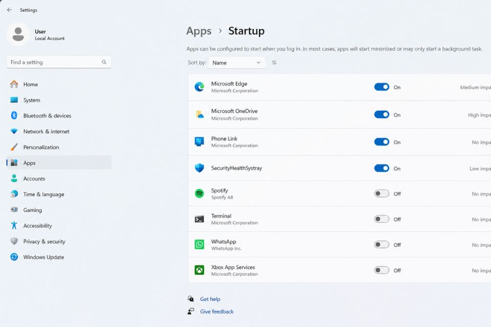 Tắt Startup Apps trên Windows 11 giúp giảm thời gian khởi động máy 8