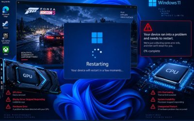 Windows 11 tự động reset khởi động lại máy khi chơi game