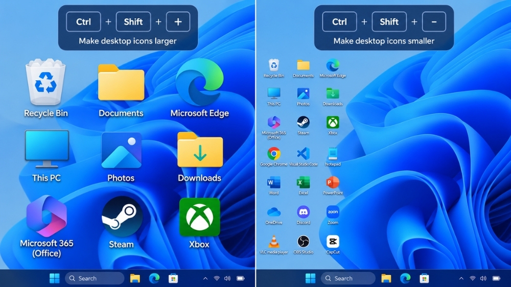 Cách Chỉnh Kích Thước Icon Biểu Tượng Màn Hình Desktop Win 11 Lớn Nhỏ