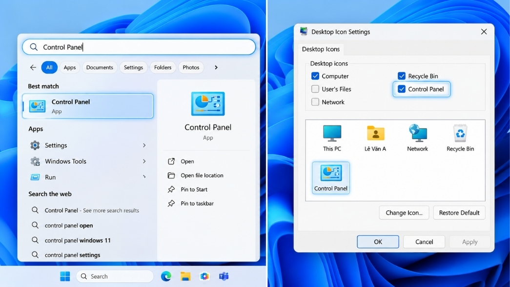 Cách Mở Nhanh Bảng Điều Khiển Control Panel Truyền Thống Trên Win 11 Để Xử Lý Lỗi Hệ Thống