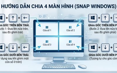 Hướng Dẫn Sử Dụng Phím Tắt Chia Đôi Và Chia 4 Màn Hình (Snap Layouts) Trên Windows 11