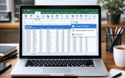 Cách sử dụng PivotTable để tổng hợp dữ liệu trong Excel 2016